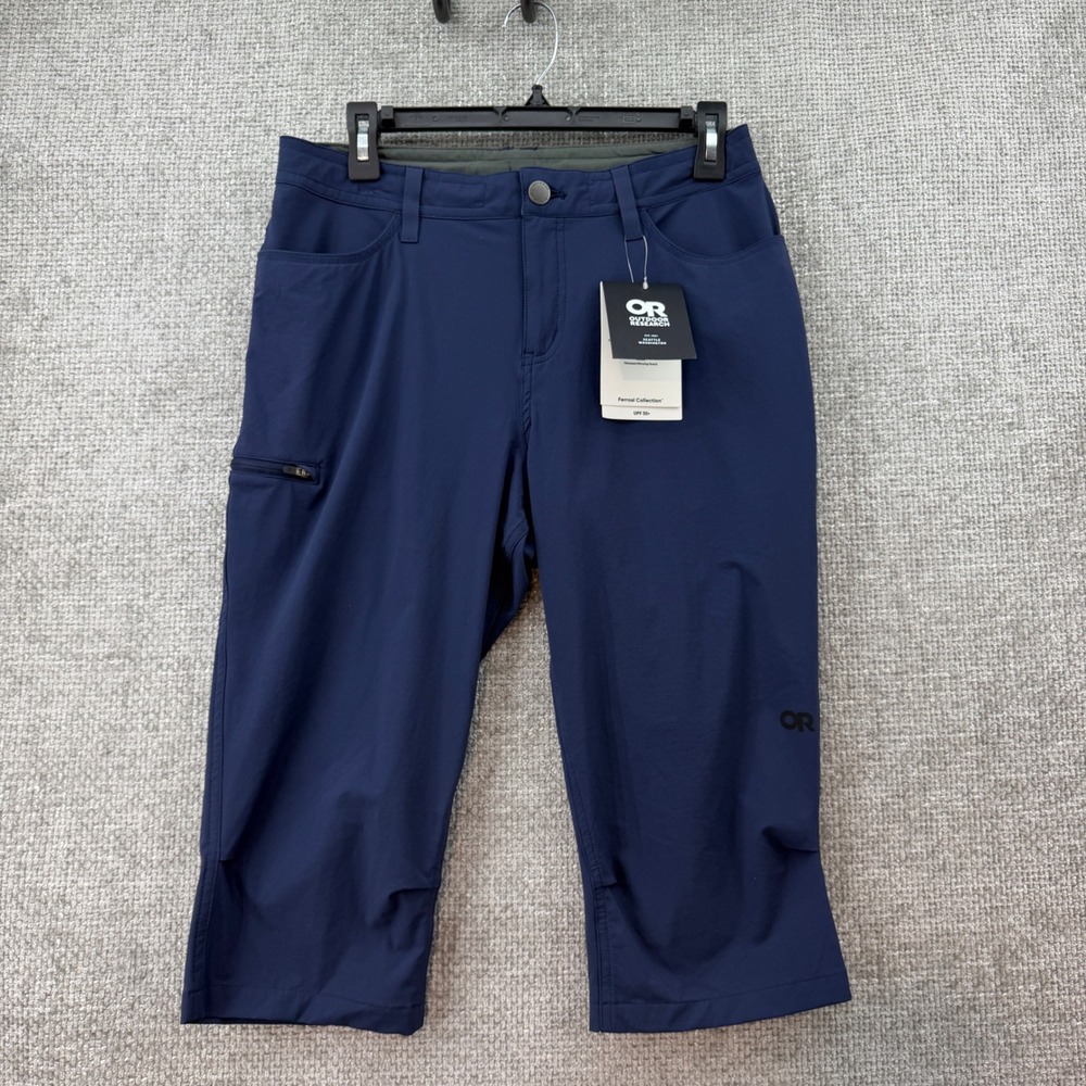 Outdoor Research Ferrosi Capris Women Size 6 Naval Blue Hiking UPF 50+ Active